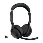 Jabra Evolve2 55/Stereo/ANC/USB-C/BT-USB/Bezdrát/MS/Černá, 25599-999-899