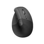 Logitech Lift/Vertikální/Optická/Pro praváky/4 000 DPI/USB+BT/Grafitová, 910-006473