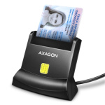 AXAGON CRE-SM4N, USB-A StandReader čtečka kontaktních karet Smart card (eObčanka), kabel 1.3m, CRE-SM4N