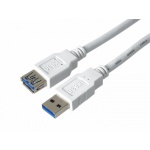 PremiumCord Prodlužovací kabel USB 3.0 Super-speed 5Gbps A-A, MF, 9pin, 0,5m bílá, ku3paa05w