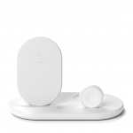 BELKIN Qi 3v1 nabíjecí stojan, bílý (iPhone, Apple Watch, AirPods), WIZ001vfWH