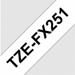 BROTHER TZE-FX251, černý tisk na bílé, šířka 24 mm, TZEFX251