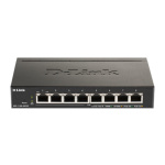 D-Link DGS-1100-08PV2 Smart Switch, 8x 1000Base-T 802.3at PoE, 64W PoE budget, Fanless, DGS-1100-08PV2/E