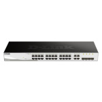 D-Link DGS-1210-28 L2/L3 Smart+ switch, 24x GbE, 4x RJ45/SFP, fanless, DGS-1210-28/E