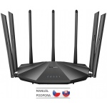 Tenda AC23 WiFi AC Router 2100Mb/s, 1x GWAN, 3x GLAN, VPN, IPv6, 7x 6dBi, 4x4 MU-MIMO, CZ App AC2100, 75011843