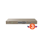 Tenda TEG1118P-16-250W PoE AT Gigabit switch 16x 1Gb/s PoE 802.3af/at + 2x SFP 1Gb/s, PoE+ 230W,Rack, 75011914