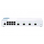 QNAP řízený switch QSW-M408S (12portů: 8x Gigabit port + 4x 10G SFP+ porty), QSW-M408S