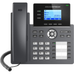 Grandstream GRP2604P SIP telefon, 2,48" LCD podsv. displej, 6 SIP účty,10BLF tl., 2x1Gbit porty, PoE, GRP2604P