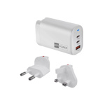 ER PW 65W GaN síťový adaptér 2xUSB-C PD/USB-A bílý, ERPW65G2C1AT-WH