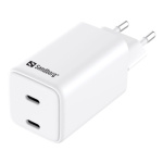 Sandberg AC Charger Dual USB-C PD65W EU, 441-56