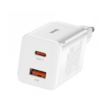 Baseus CCSUPP-E02 Super Si Quick Nabíječka USB + USB-C 30W White, 6953156206359