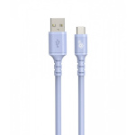 TB TOUCH TB kabel USB-A - USB-C fialový 1m, AKTBXKUCMISI10F