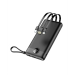 VEGER powerbank 10000 mAh with built-in cables Micro USB / Type C / Lightning C10 (W1116) black 541942