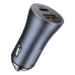 BASEUS car charger USB A + Type C +cable Type C to Lightning PD QC4.0 3A 40W TZCCJD-B0G dark gray 590845