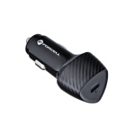 FORCELL CARBON car charger Type C 3.0 PD20W CC50-1C black (Total 20W) + cable for Apple Lightning 8-pin PD20W 592022
