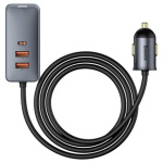 BASEUS car charger 2 x USB A + 2 x Type C with cable PD3.0 QC4.0 3A 120W CCBT-A0G 1,5 m gray 594123