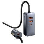 BASEUS car charger 2 x USB A + 2 x Type C with cable PD3.0 QC4.0 3A 120W CCBT-A0G 1,5 m gray 594123