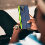 FANCY Book case for SAMSUNG A35 navy / lime 597807