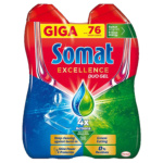 Somat Excellence Duo gel do myčky na mytí nádobí, 2× 684 ml, 76 dávek