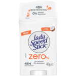 Lady Speed Stick Zero Fresh Coconut tuhý deodorant, 40 g, deostick