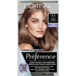 L'oreal Paris Préférence Cool Blondes barva na vlasy, Island, popelavá blond 7.1