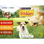 Friskies kapsičky pro psy kuře, jehněčí ve vlastní šťávě, 12 × 100 g