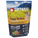 Krmivo Ontario Puppy Medium Lamb & Rice 0,75kg 214-10293|X|X|KS