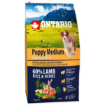 Krmivo Ontario Puppy Medium Lamb & Rice 6,5kg 214-10297|X|X|KS