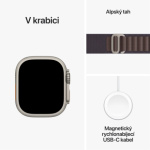 Apple Watch Ultra 2 49mm titanové pouzdro s indigo alpským tahem - Small MRER3CS/A