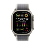 Apple Watch Ultra 2 49mm titanové pouzdro se zeleno-šedým trailovým tahem - S/M MRF33CS/A
