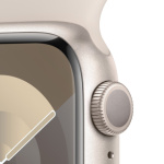 Apple Watch Series 9 41mm Hvězdně bílý hliník s hvězdně bílým sportovním řemínkem - M/L MR8U3QC/A