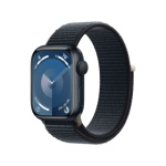 Apple Watch Series 9 41mm Temně inkoustový hliník s temně inkoustovým provlékacím sportovním řemínkem MR8Y3QC/A