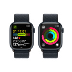 Apple Watch Series 9 41mm Temně inkoustový hliník s temně inkoustovým provlékacím sportovním řemínkem MR8Y3QC/A