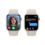 Apple Watch Series 9 41mm Cellular Hvězdně bílý hliník s hvězdně bílým sportovním řemínkem - M/L MRHP3QC/A