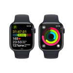 Apple Watch Series 9 45mm Cellular Temně inkoustový hliník s temně inkoustovým sportovním řemínkem - M/L MRMD3QC/A