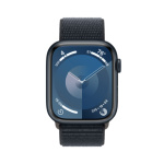 Apple Watch Series 9 45mm Cellular Temně inkoustový hliník s temně inkoustovým provlékacím sportovním řemínkem MRMF3QC/A