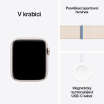 Apple Watch SE Cellular 44mm Hvězdně bílý hliník s hvězdně bílým provlékacím sportovním řemínkem MRH23QC/A