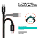 SWISSTEN Textile Micro USB, datový kabel, šedý, 1,2 m 71522202